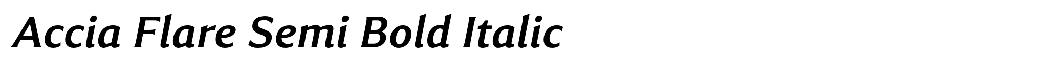 Accia Flare Semi Bold Italic image